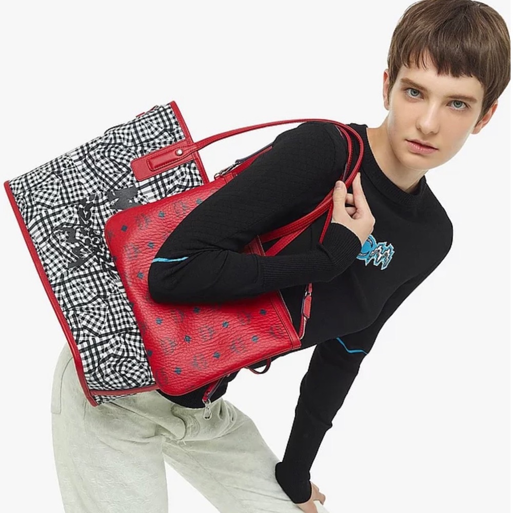 Authentic MCM Liz Tote in Red